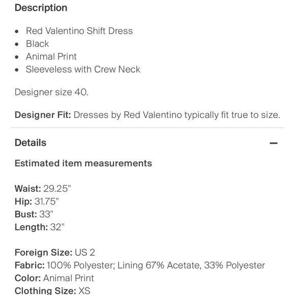 Red Valentino leopard print dress size XS - Picture 6 of 6